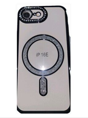 For iPhone 16E CaseMagnetic Glitter Diamond Compatible with MagSafe